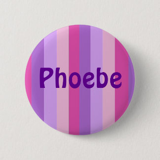 Striped Violet and Magenta 6 Cm Round Badge