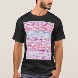 Striped Watercolor: Pink Grey Polka T-Shirt