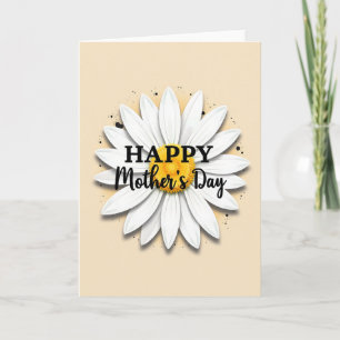 Striped White Blossom Wishes Card
