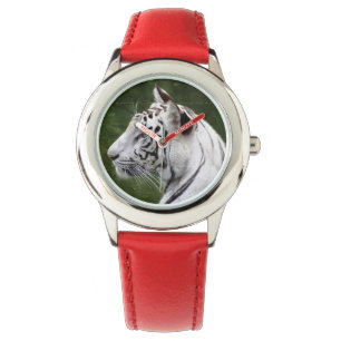 Striped White Tiger beautiful photo Watch