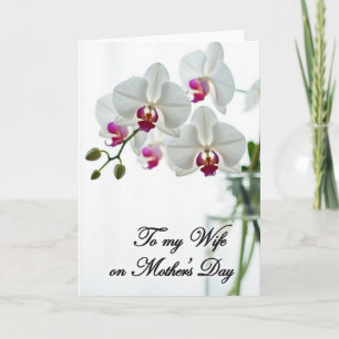 Striped Wife Mothers Day Floral Card
