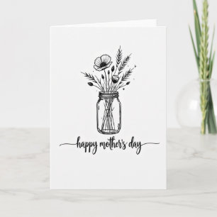 Striped Wildflower Sketch Card