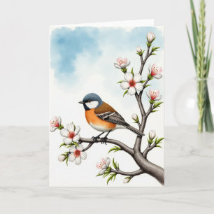 Striped Wings Bird Scene Card