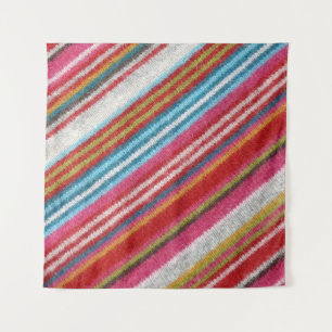 Striped woollen fabric: cosy, stylish tapestry