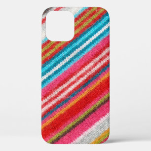 Striped woollen fabric. More fabrics in my port. iPhone 12 Case