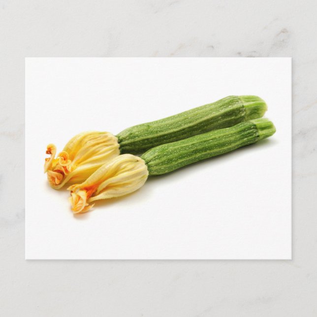 Striped zucchini postcard (Front)