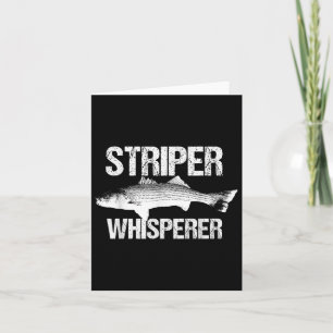 Striper Whisperer Cool B Fly Fishing Fish Fisherma Card
