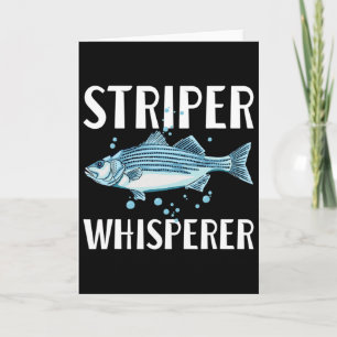 Striper Whisperer Fisherman Fishkeeper Fish Lover Card
