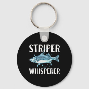Striper Whisperer Fisherman Fishkeeper Fish Lover Key Ring