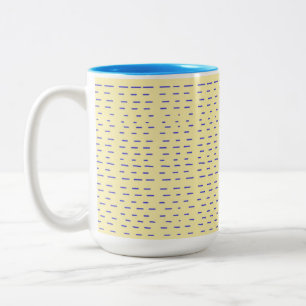 stripes abstract art Two-Tone coffee mug