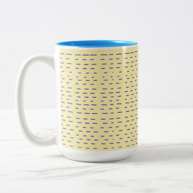 stripes abstract art Two-Tone coffee mug (Left)
