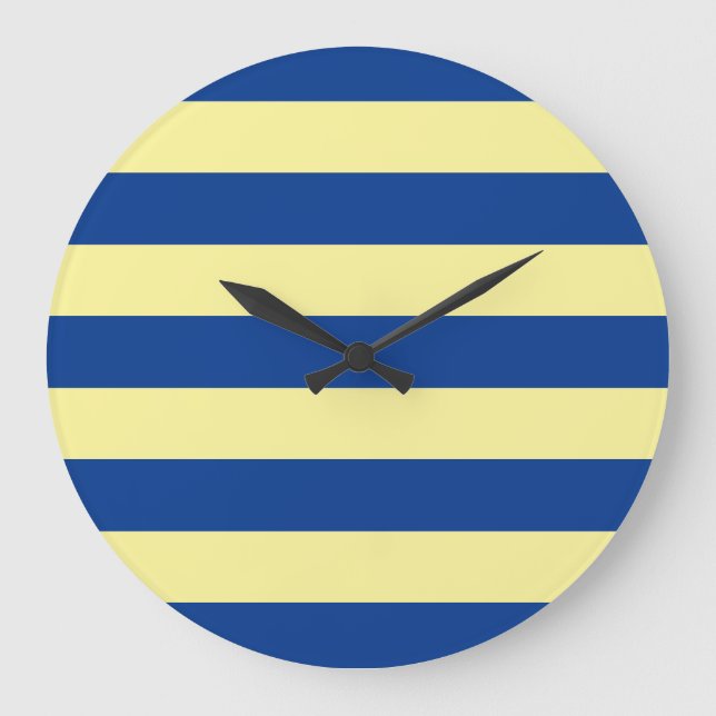 STRIPES adjustable Blue Large Clock (Front)