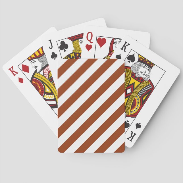 STRIPES adjustable Brown Playing Cards (Back)