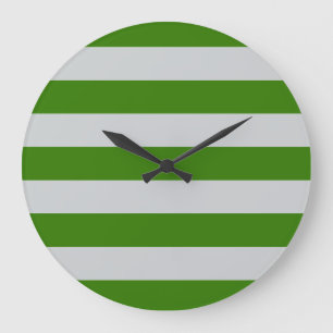 STRIPES adjustable Green Large Clock