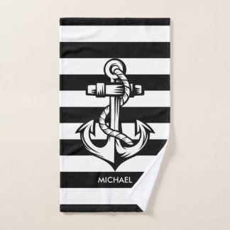 Stripes & Anchor Bath Towel Set