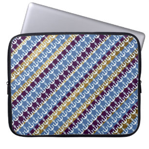 stripes and anchors pattern laptop sleeve