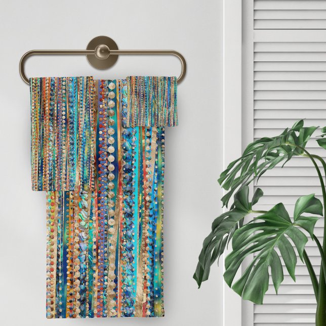 Stripes and Beads Bath Towel Set (Creator Uploaded)