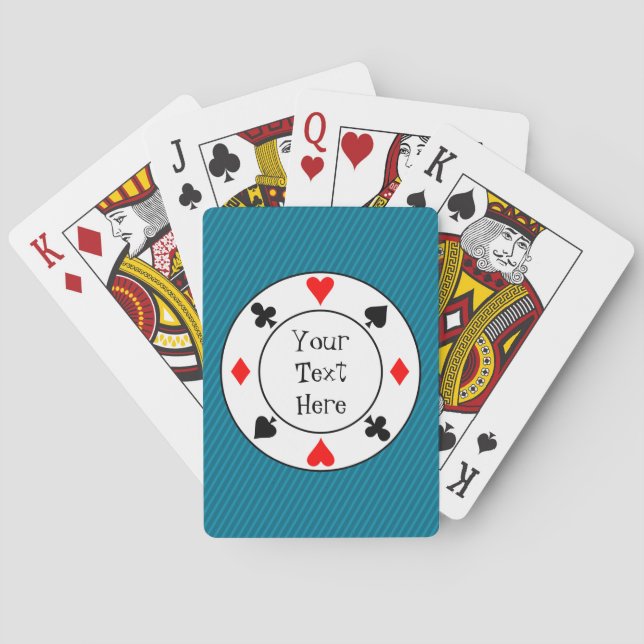 Stripes and Chip Playing Cards (Back)