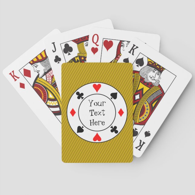 Stripes and Chip Playing Cards (Back)