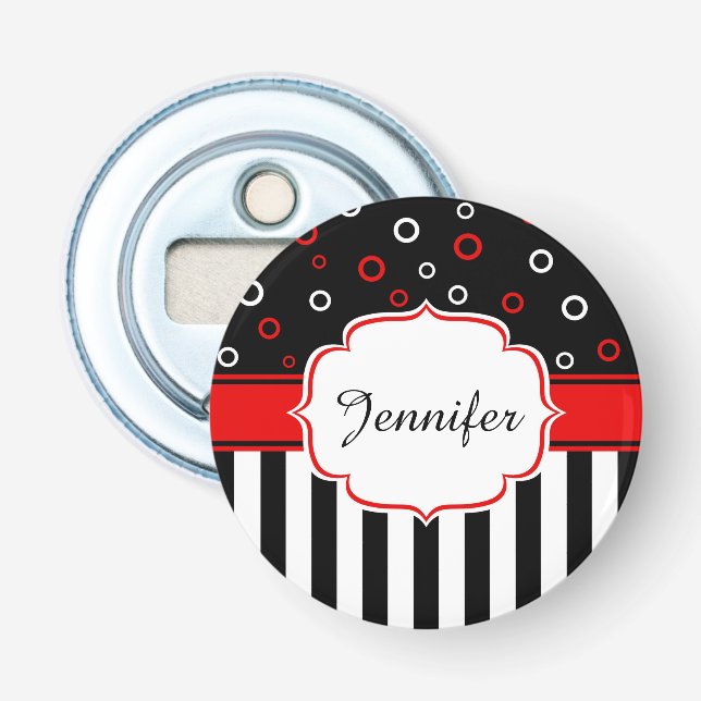Stripes and circles bottle opener (Front)