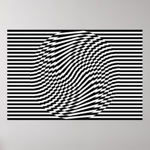 Stripes and Circles I Poster