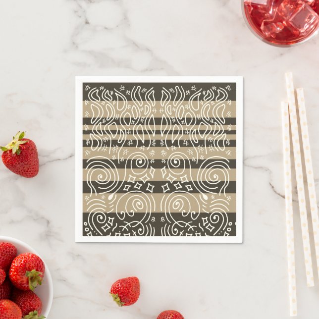 Stripes and Doodles Napkin (Insitu)