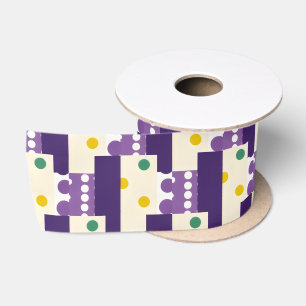 Stripes and dots satin ribbon