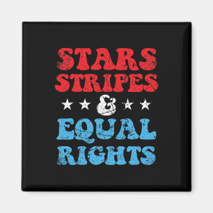 Stripes And Equal Rights 4th July Patriotic Womens Magnet
