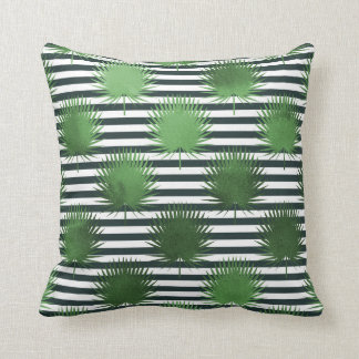 Stripes and leaves pillow