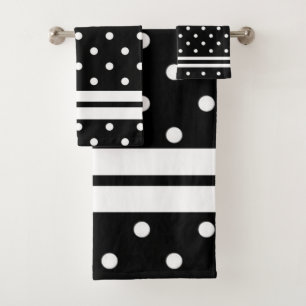 Stripes and Polka Dots Bath Towel Set