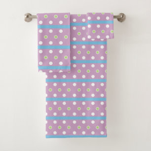 Stripes and Polka Dots Bath Towel Set