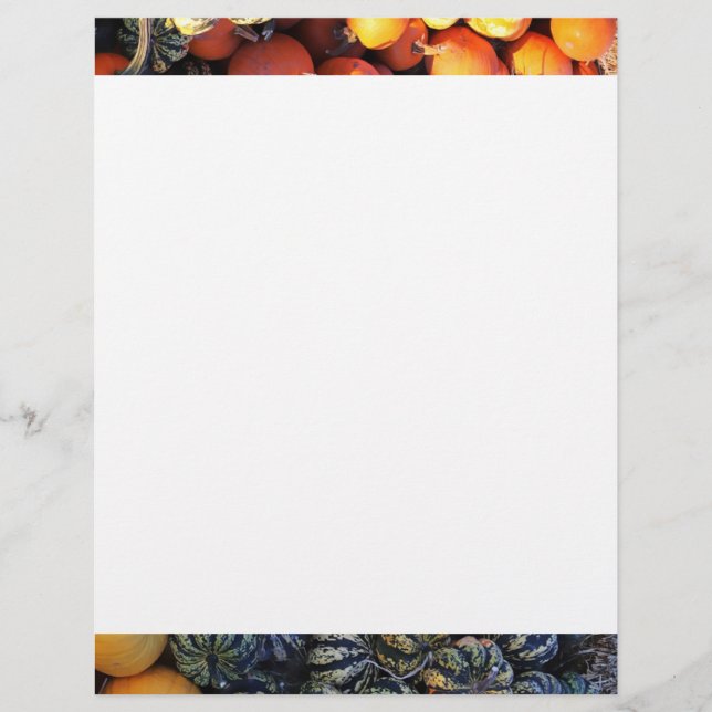 Stripes And Pumpkins  Custom Letterhead (Front)