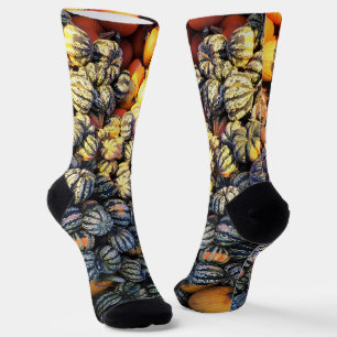 Stripes And Pumpkins  Socks