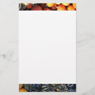 Stripes And Pumpkins Stationery