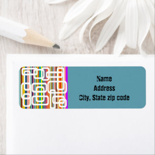 Stripes and Rectangles Return Address Label