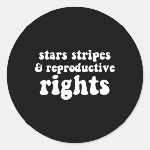 Stripes And Reproductive Rights Pro Choice Classic Round Sticker