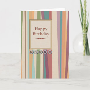 Stripes and Rivets Birthday Card