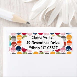 Stripes and Solids Return Address Label