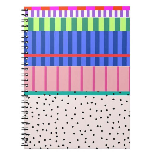 Stripes and Spots Pattern | Notebook Journal (Front)