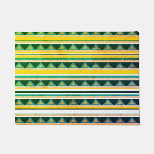 Stripes and Triangles Doormat (Front)
