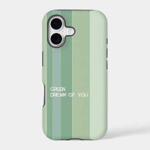 Stripes and Words on Pastel Thistle Green