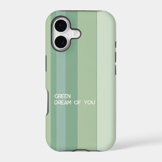 Stripes and Words on Pastel Thistle Green