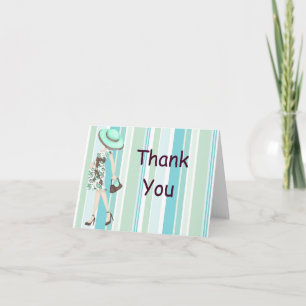 Stripes Baby Shower Thank You Notecard (CA)