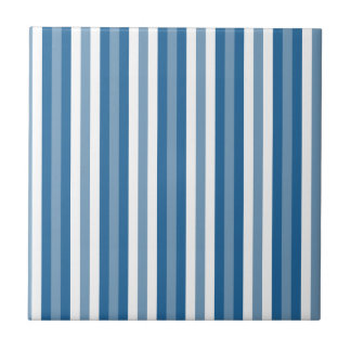 Stripes Background Blue and White Tile
