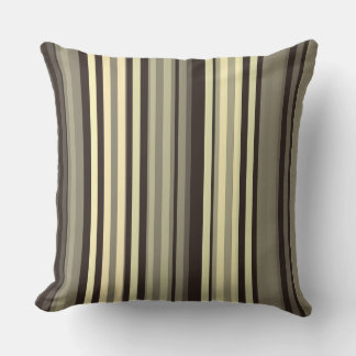 Stripes Black Grey and Wheat Blends Cushion