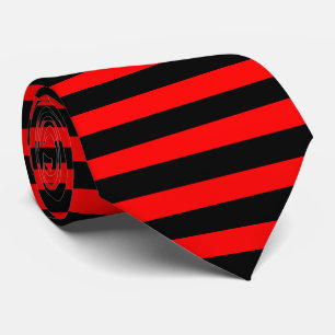 stripes black & red tie