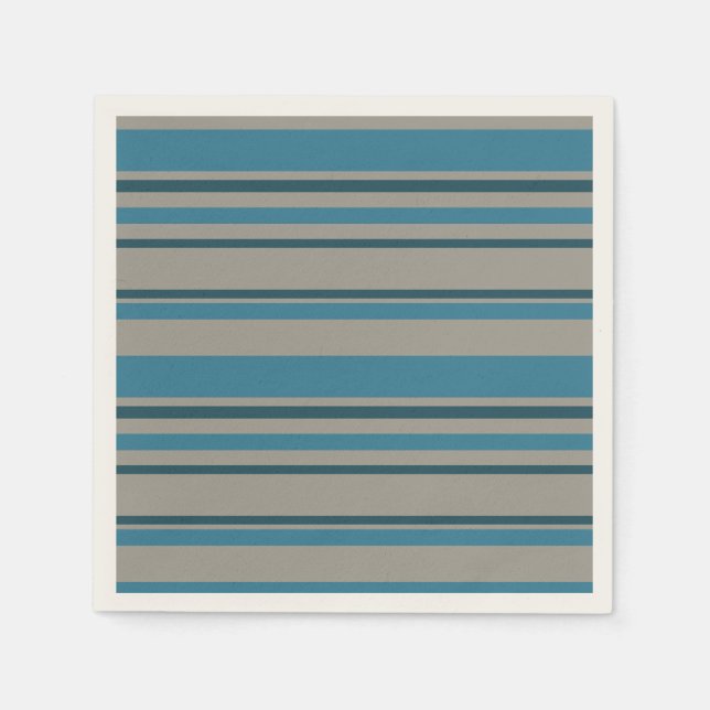 Stripes blue and grey napkin (Front)