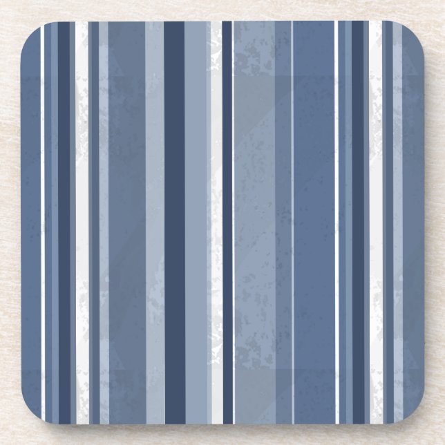 Stripes Blue Coaster (Front)