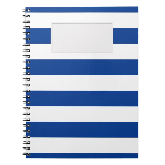 STRIPES Blue on any Colour Notebook (Front)