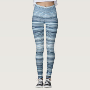 Stripes - Blue Shades Leggings